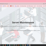 The DrillBit webpage on 4 Sep 2025 shows a server maintenance notice, informing users of temporary downtime for system updates.
