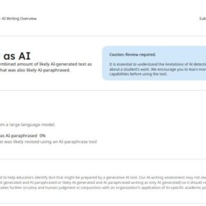 0% AI Score shown by a Turnitin AI report